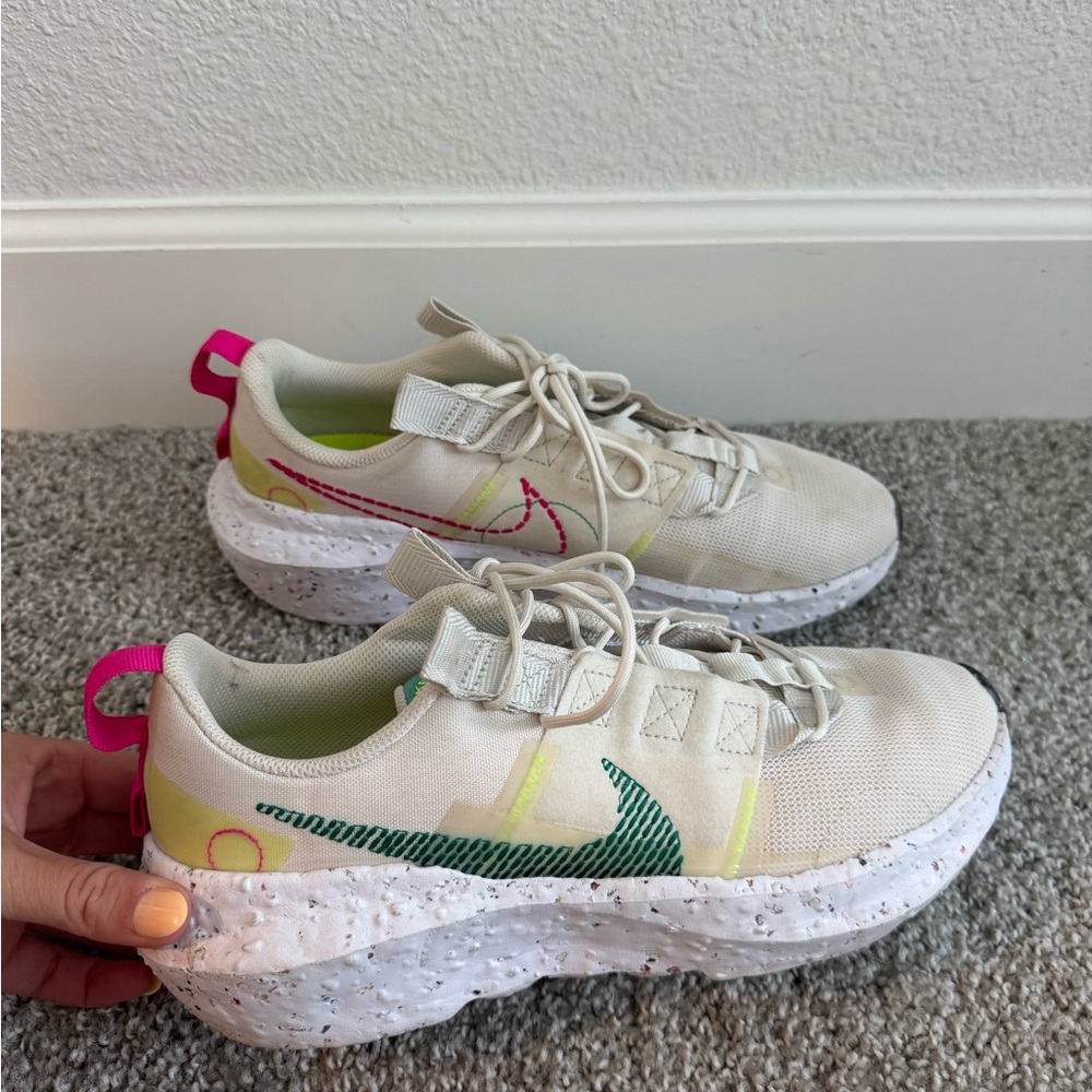 Nike Kids Cream and Pink Sneakers
